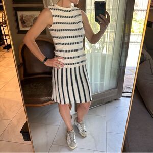 Billy Reid | S | woven striped sleeveless sweater dress midi dress